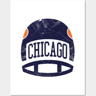 Chicago Retro Helmet - White Posters and Art